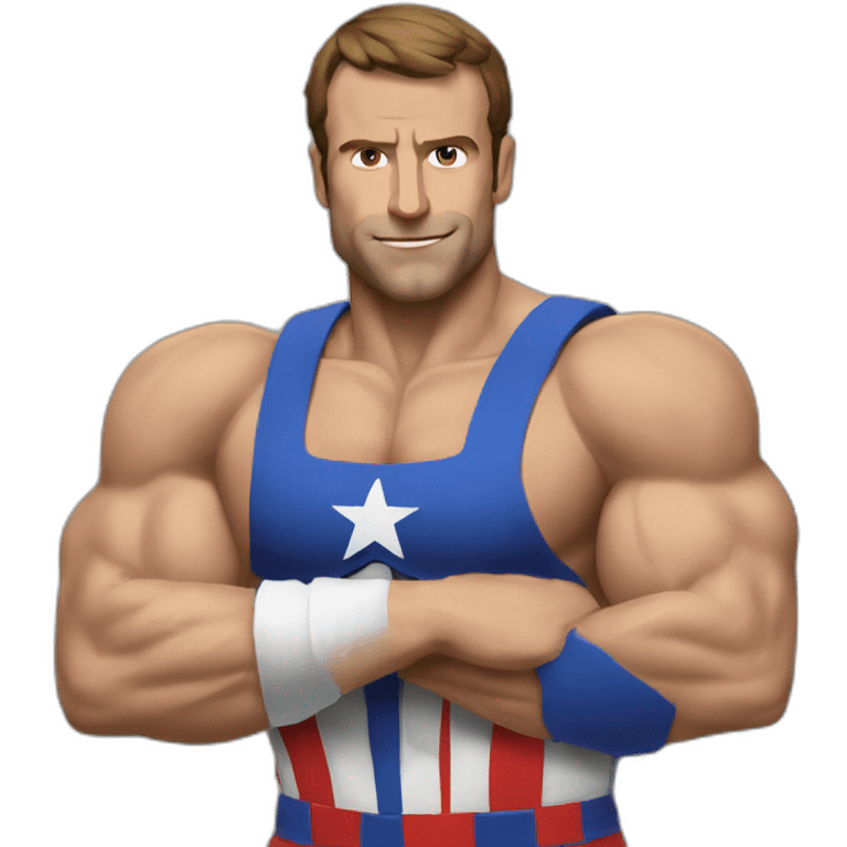 Macron super musclé emoji