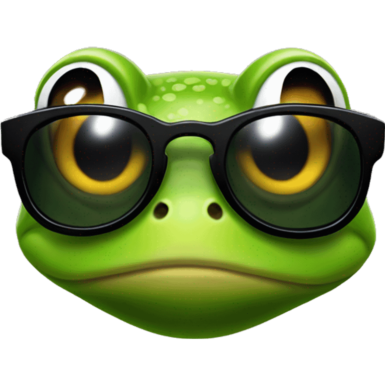 frog wigh sunglasses  emoji