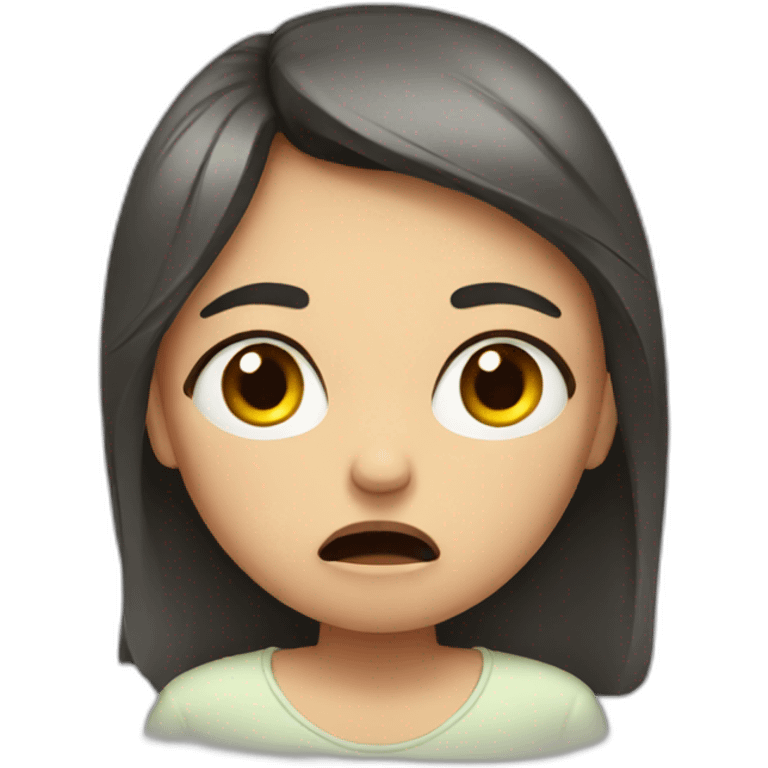 Angry crying girl  emoji