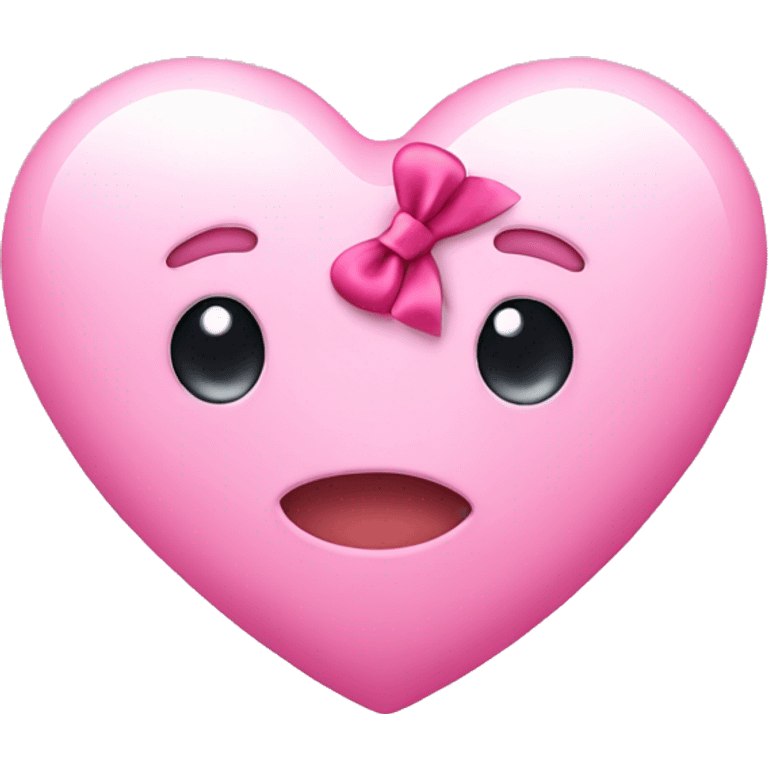 pink heart with bow  emoji