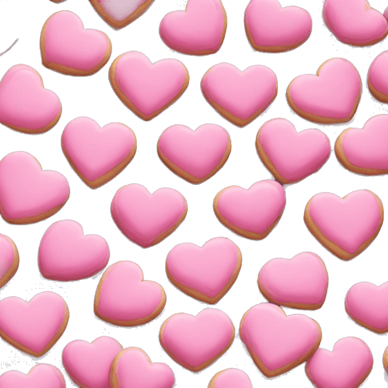 heartshaped pink cookie emoji