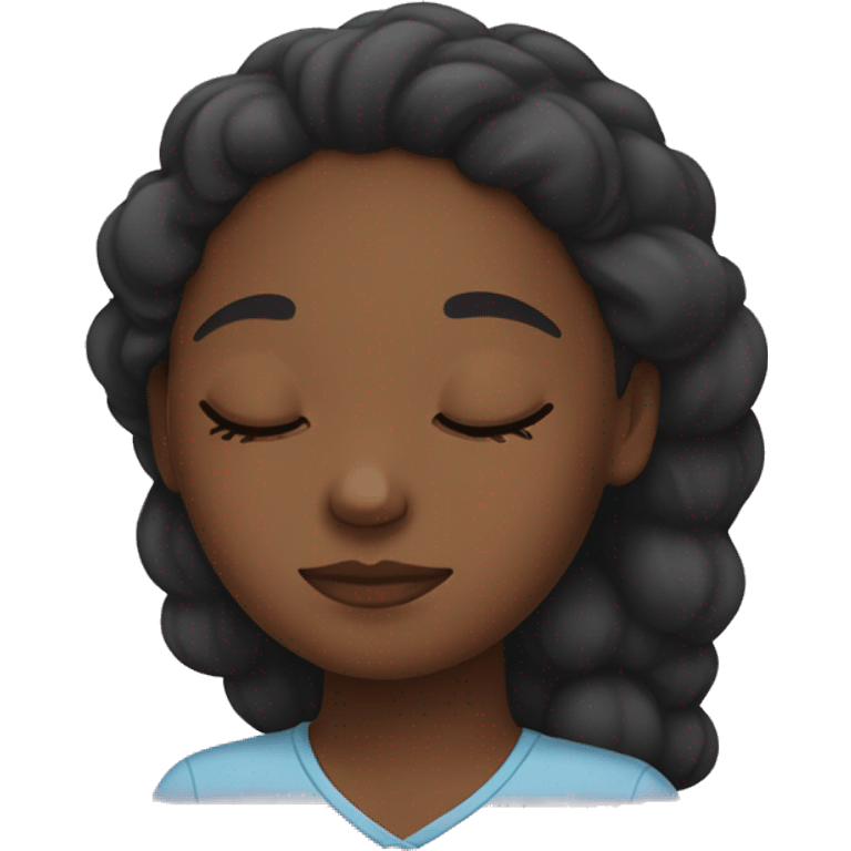 Black girl sleeping  emoji