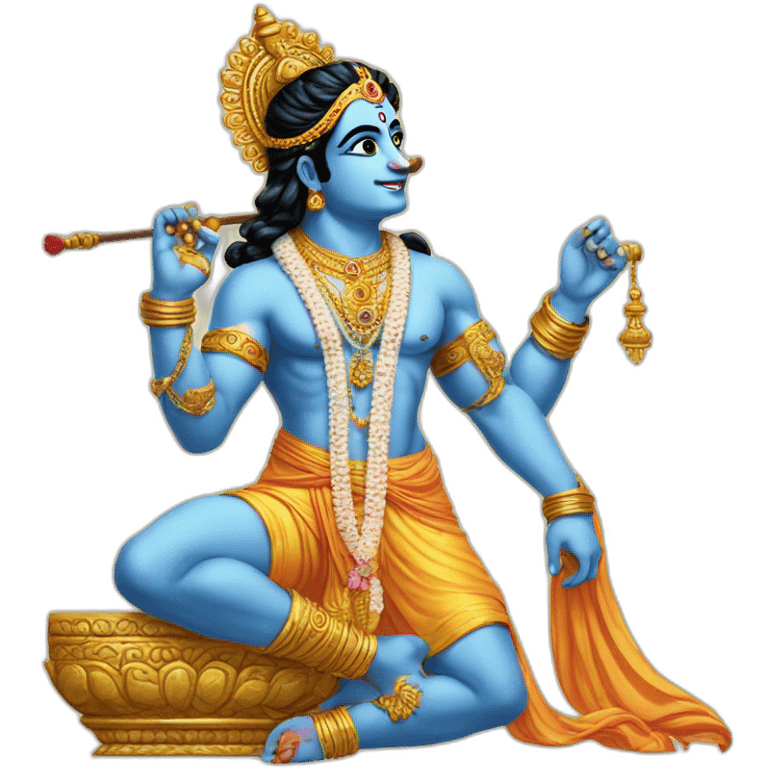 Lord Krishna full body telling Arjuna emoji