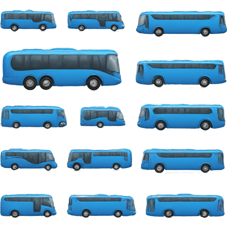 blue modern bus emoji