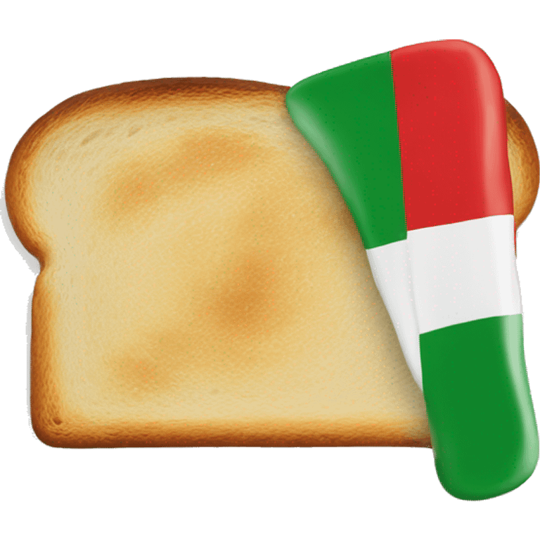 toast with the colors of the italian flag emoji