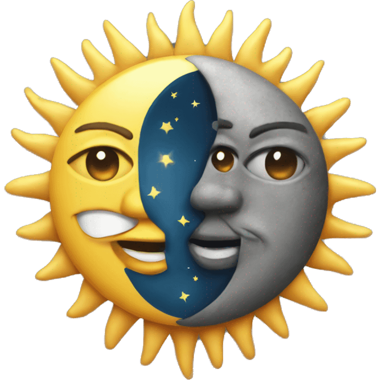 Sun and moon emoji