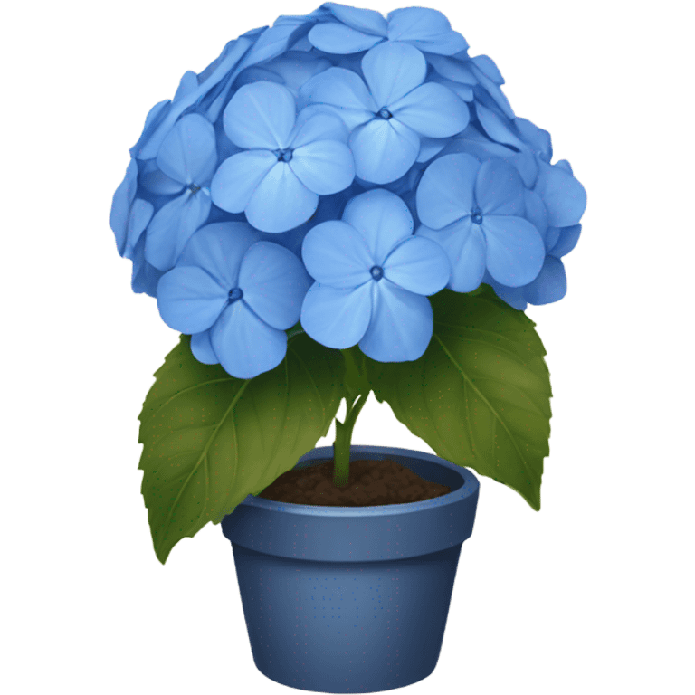 blue hydrangea emoji