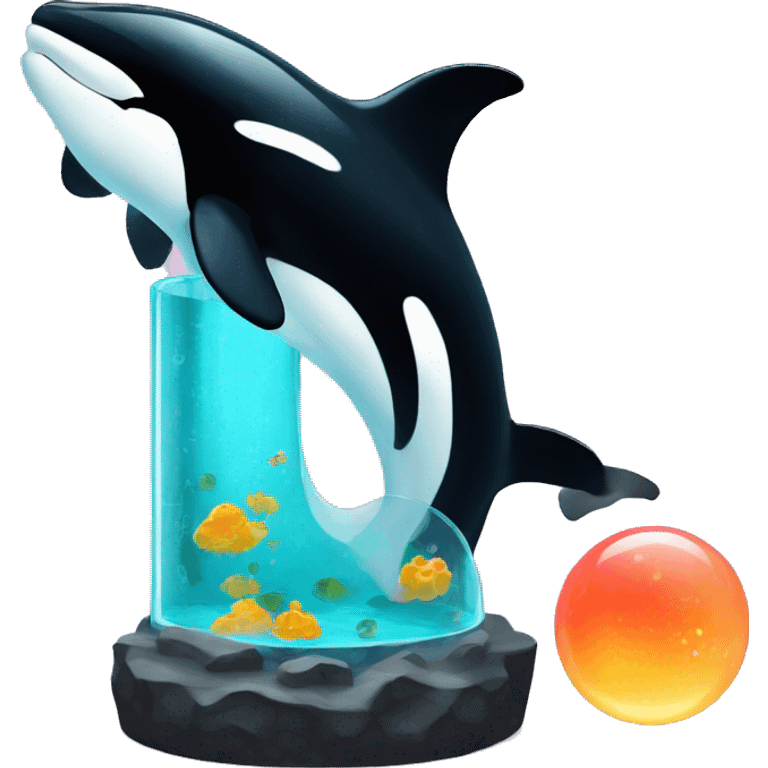 orca trapped inside a lava lamp emoji