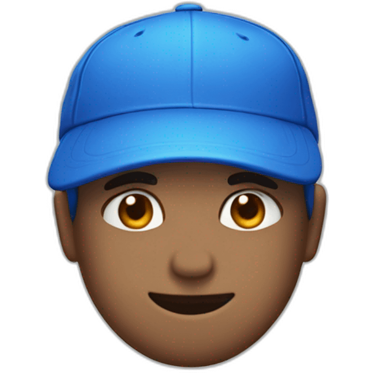 Mr.cute wearing a blue cap winking emoji