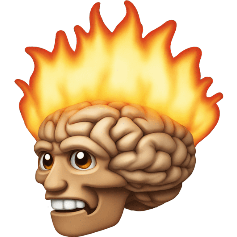 burning brain emoji