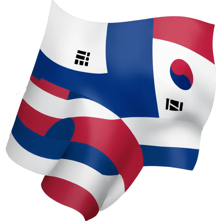 Korean and Dominican Republic flag  emoji