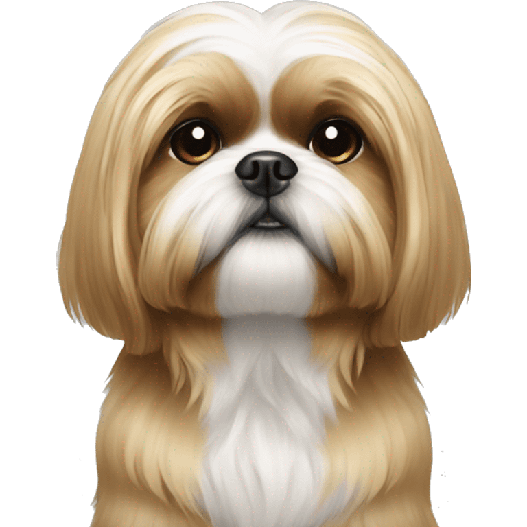 shih tzu boy gold long hair  emoji