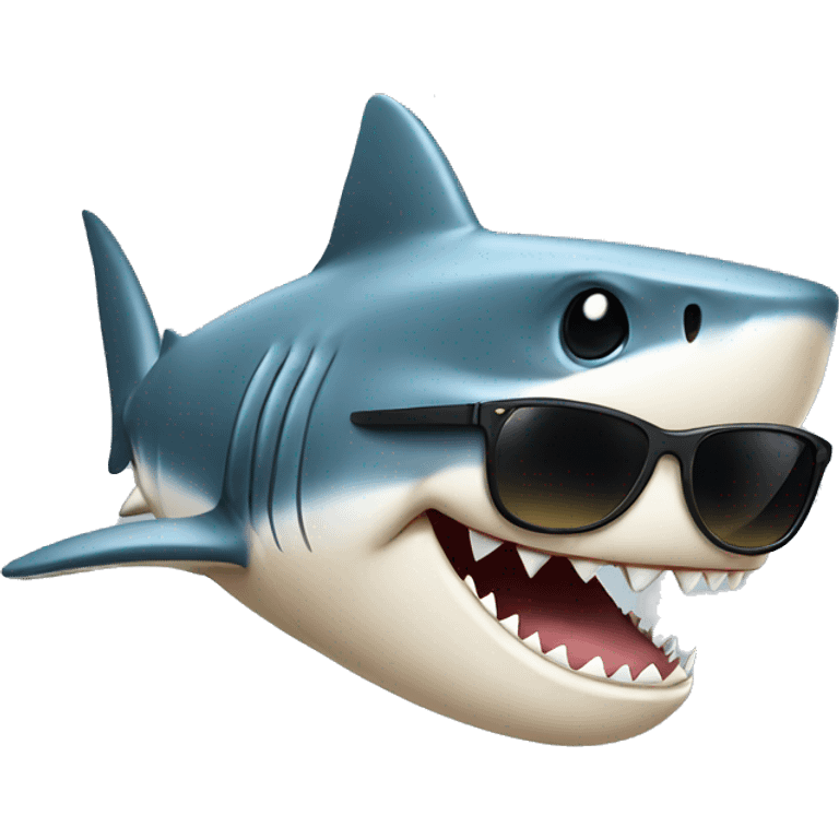 Shark with sunglasses  emoji