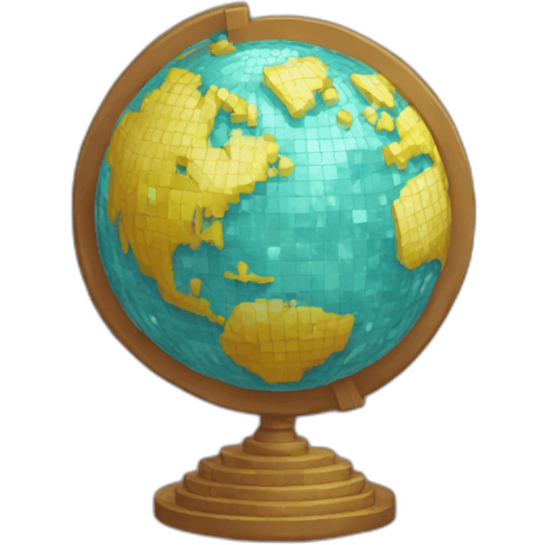 cristal globe pixel art emoji