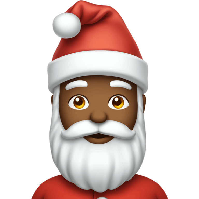 Santa Claus with a bow in mittens emoji