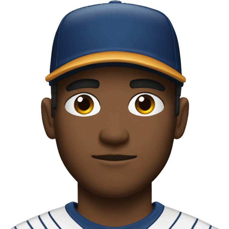 Baseball player wearing eyeblack emoji