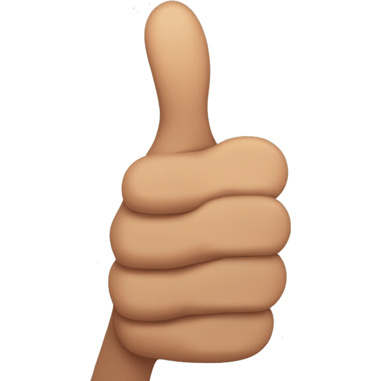 thumbs up with very long thumb with a mixed skin tone emoji