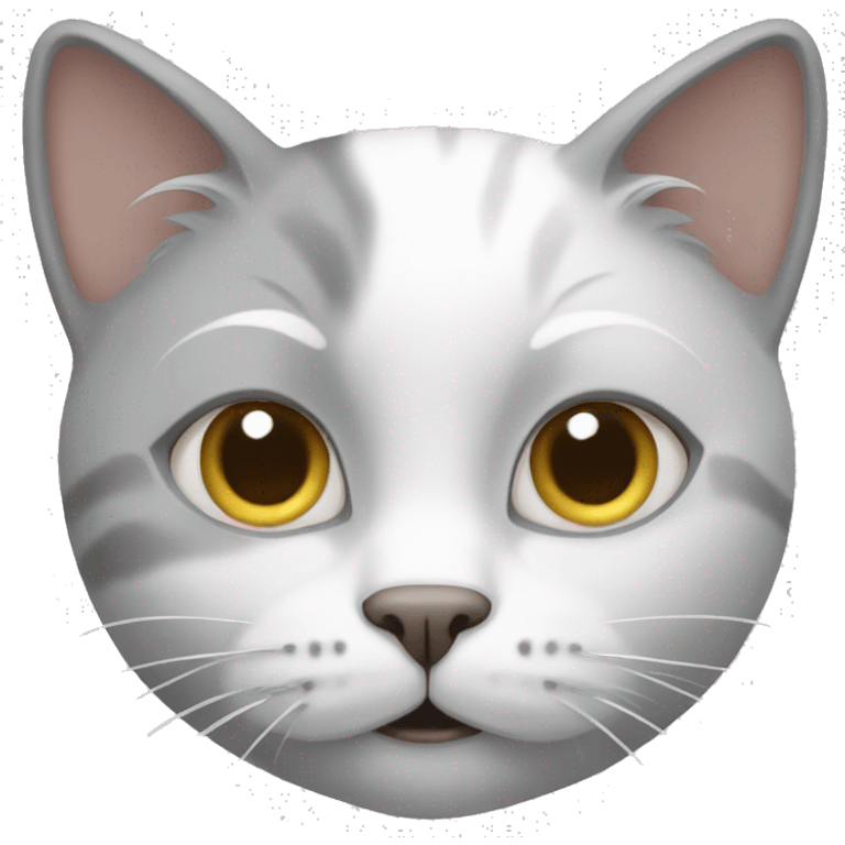 Gray-white cat emoji