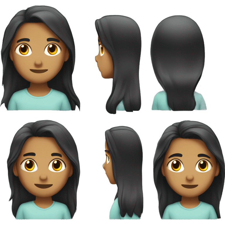 Adolescente braco, cabelo preto meio arrepiado na frente,olhos azuis emoji