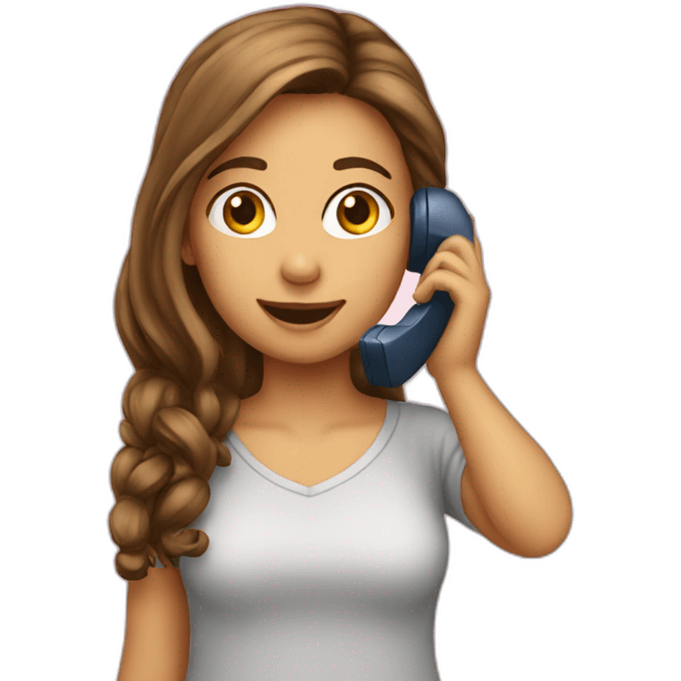 Girl talking on phone emoji emoji