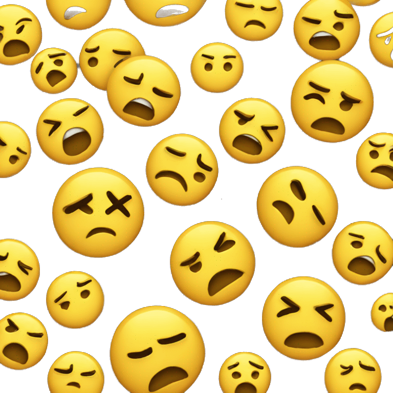 Angry plus sad yellow emoji emoji