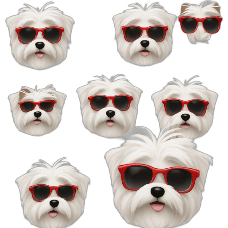 hombre-con-gafas-rojas-con-un-perro-westie emoji