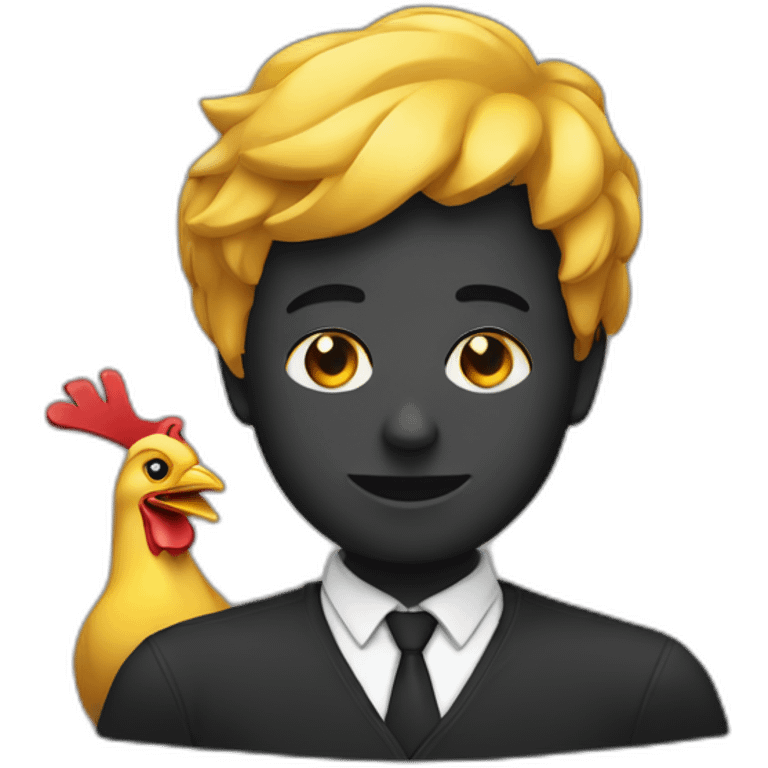 Personne noir qui mange du poulet emoji