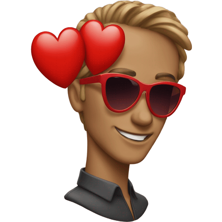 Red heart sunglasses  emoji