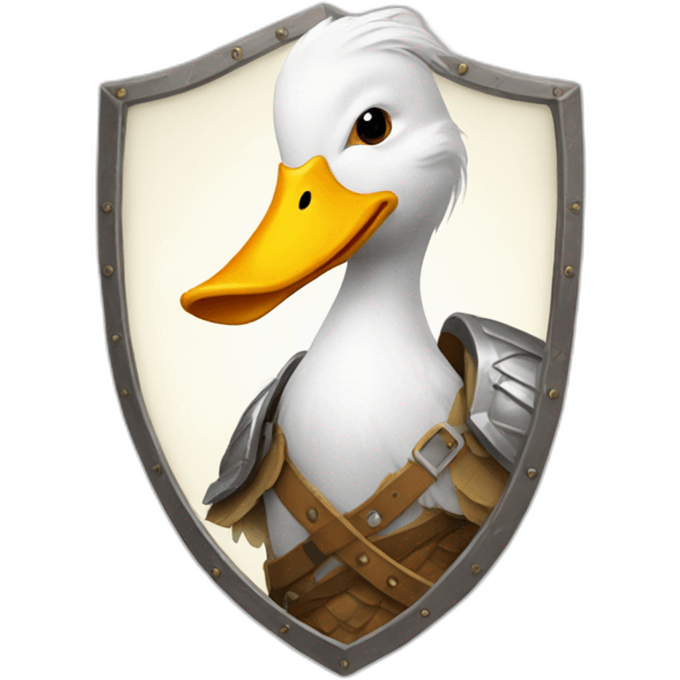 white duck warrior shield emoji