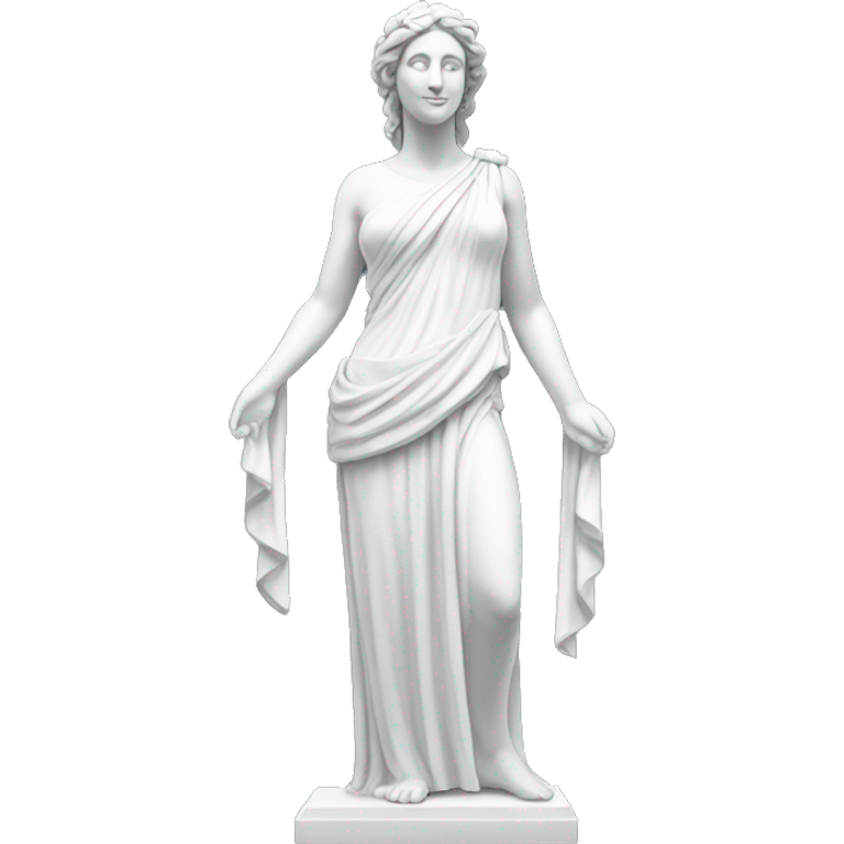 Full body white Greek goddess statue emoji