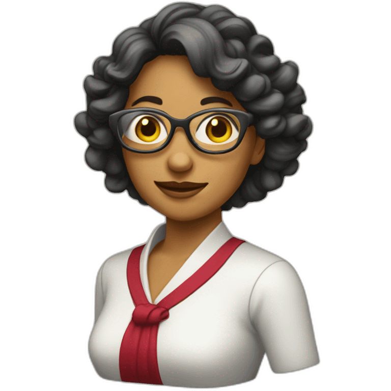 maestra con lentes emoji