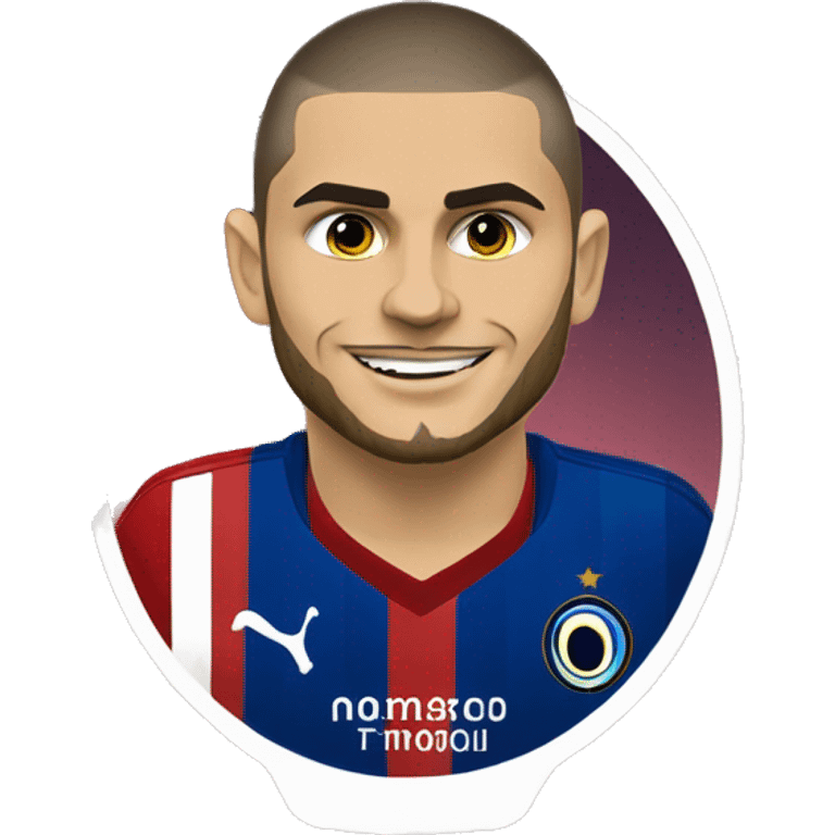 Mauro Icardi with Galatasaaray yellow-red shirt emoji