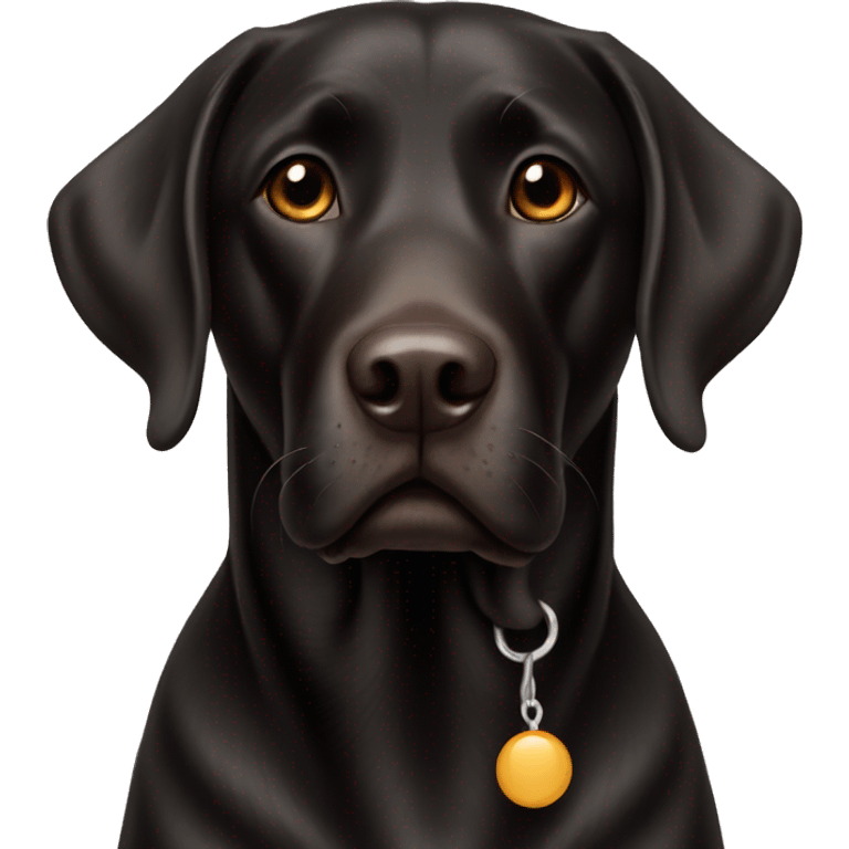 black lab with brown eyes  emoji