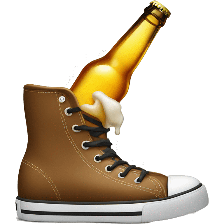 shoe drinking beer emoji