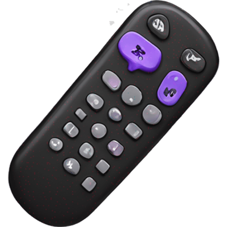 Realistic black and purple roku remote emoji