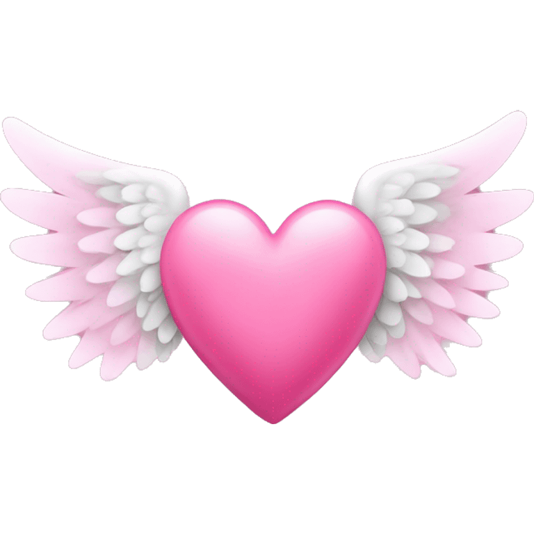 pink heart with angel wings emoji