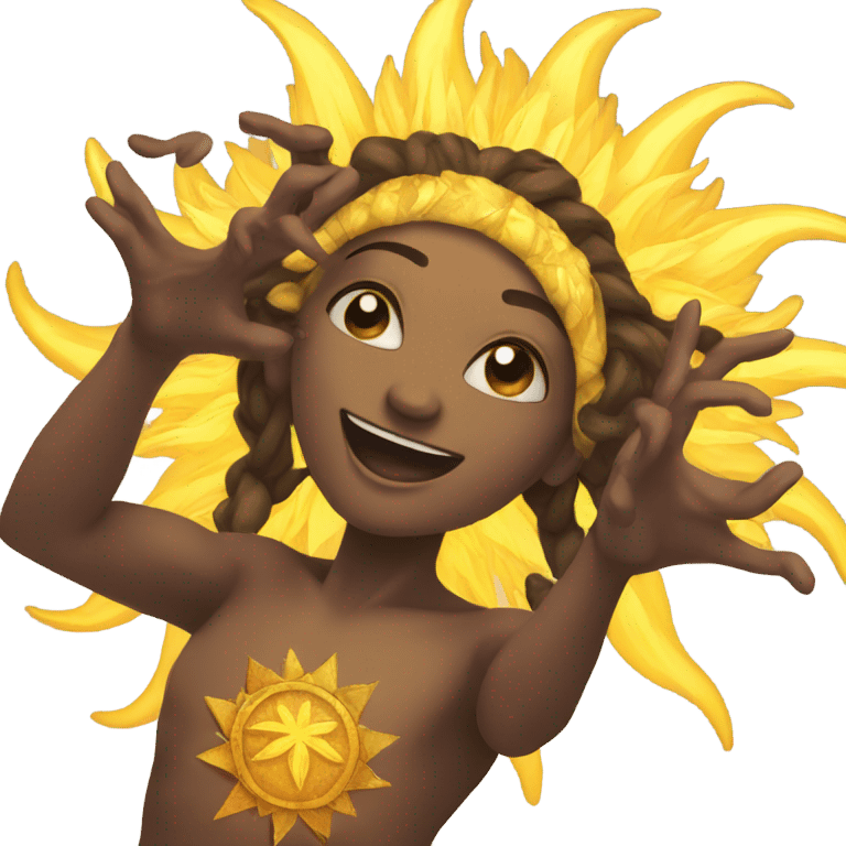 Dancing sun emoji