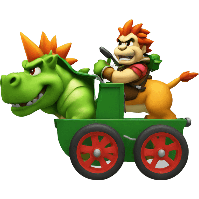 bowser driving cart emoji