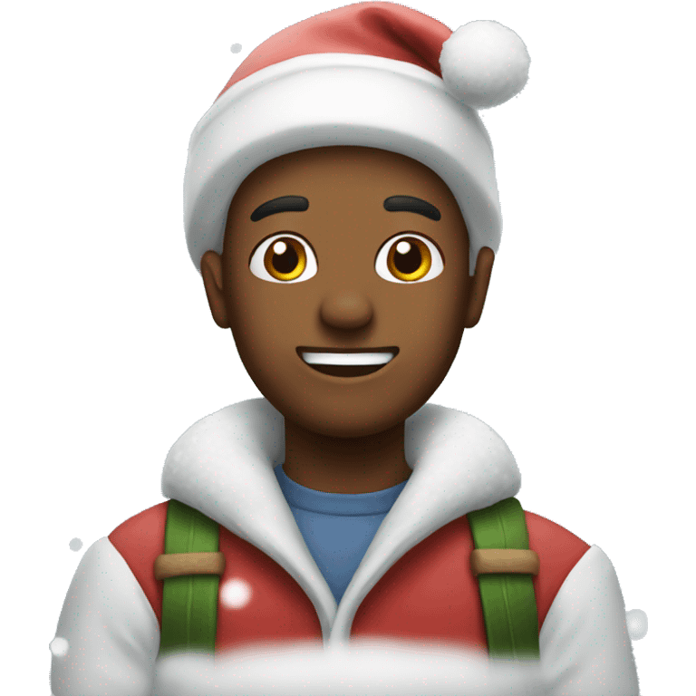 snowy christmas emoji