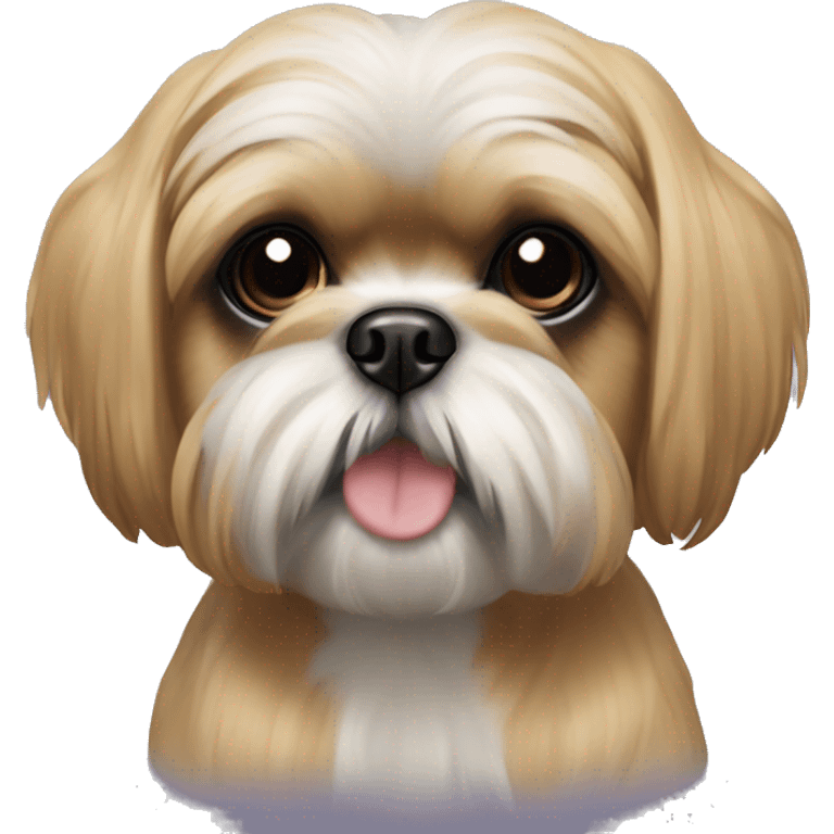 Gold shih tzu with a black muzzle emoji