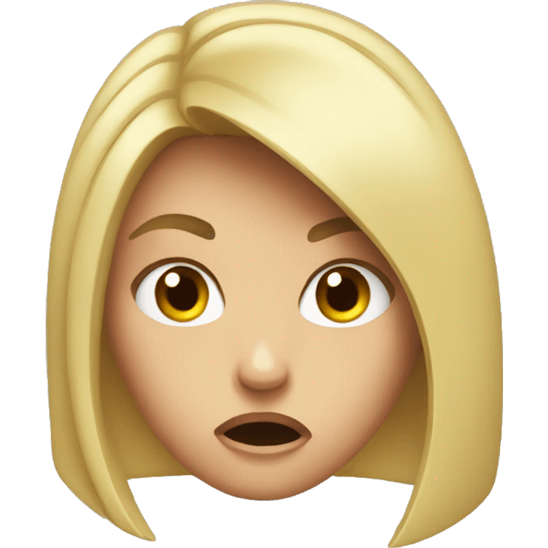 girl who is mad furious emoji