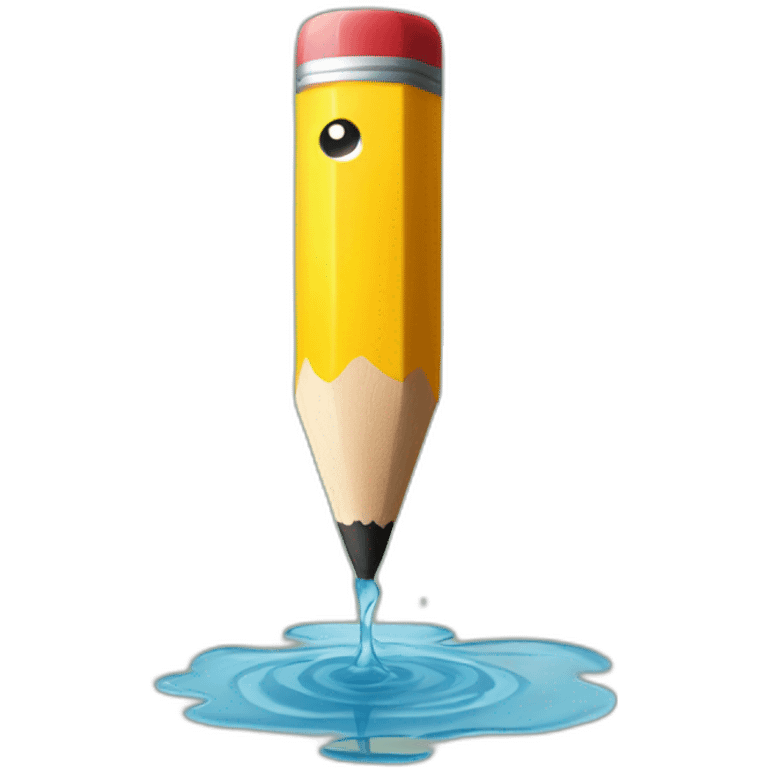 pencil in pond emoji