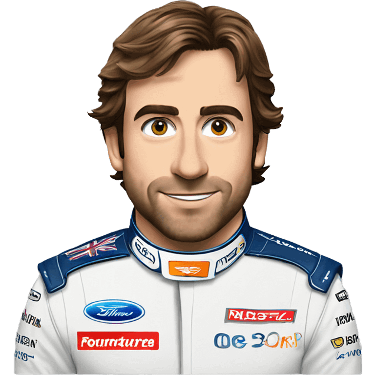 Coche de fórmula 1 aston Martin de Fernando Alonso emoji