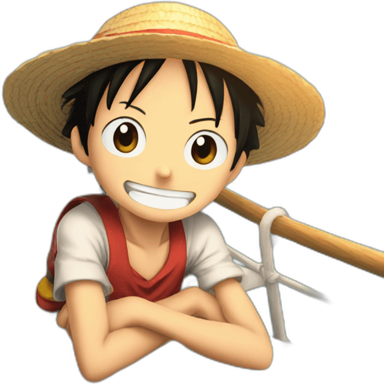 Luffy on sunny boat emoji