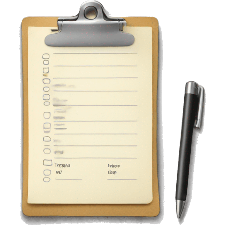 Sign up sheet with clipboard and pen emoji