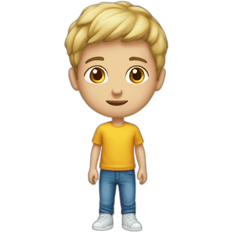 Boy âge 18 with t-shirt plastine  emoji