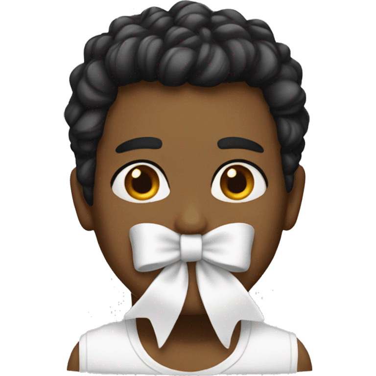 a white bow emoji