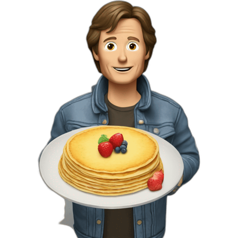 Marty McFly qui fait des crêpes emoji