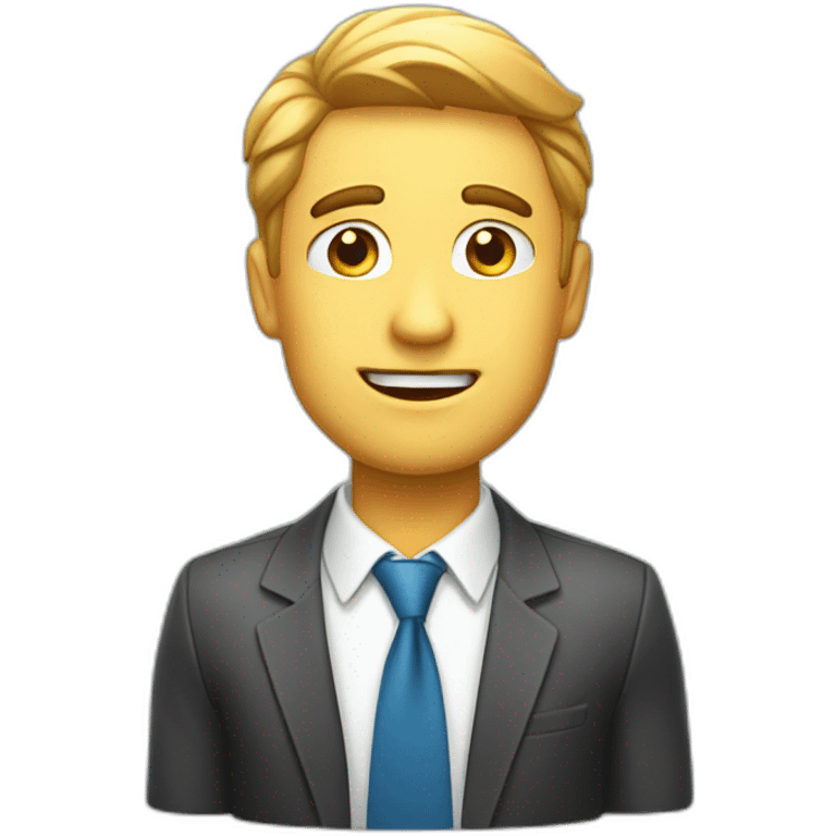 a professional real estate agent who cares deeply that his deals are falling through. emoji