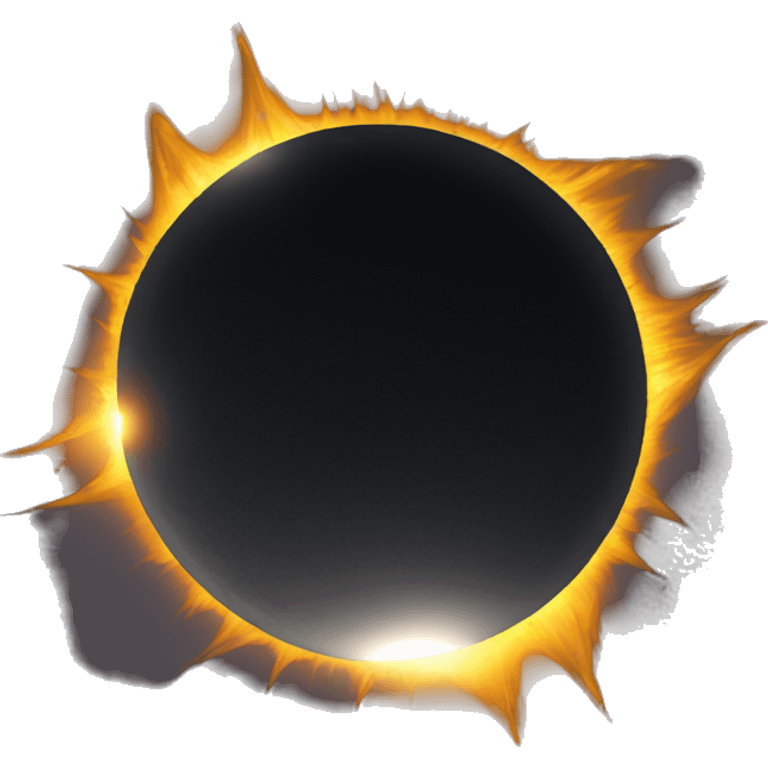 total solar eclipse with bright corona slightly dark background emoji